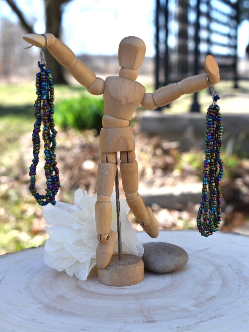 Beaded Drop Earrings